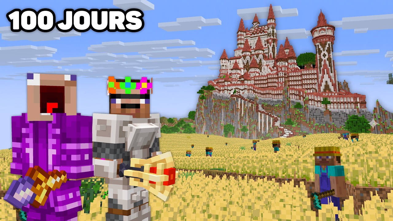 On a Survécu 100 Jours en DUO au Moyen-Âge sur Minecraft..