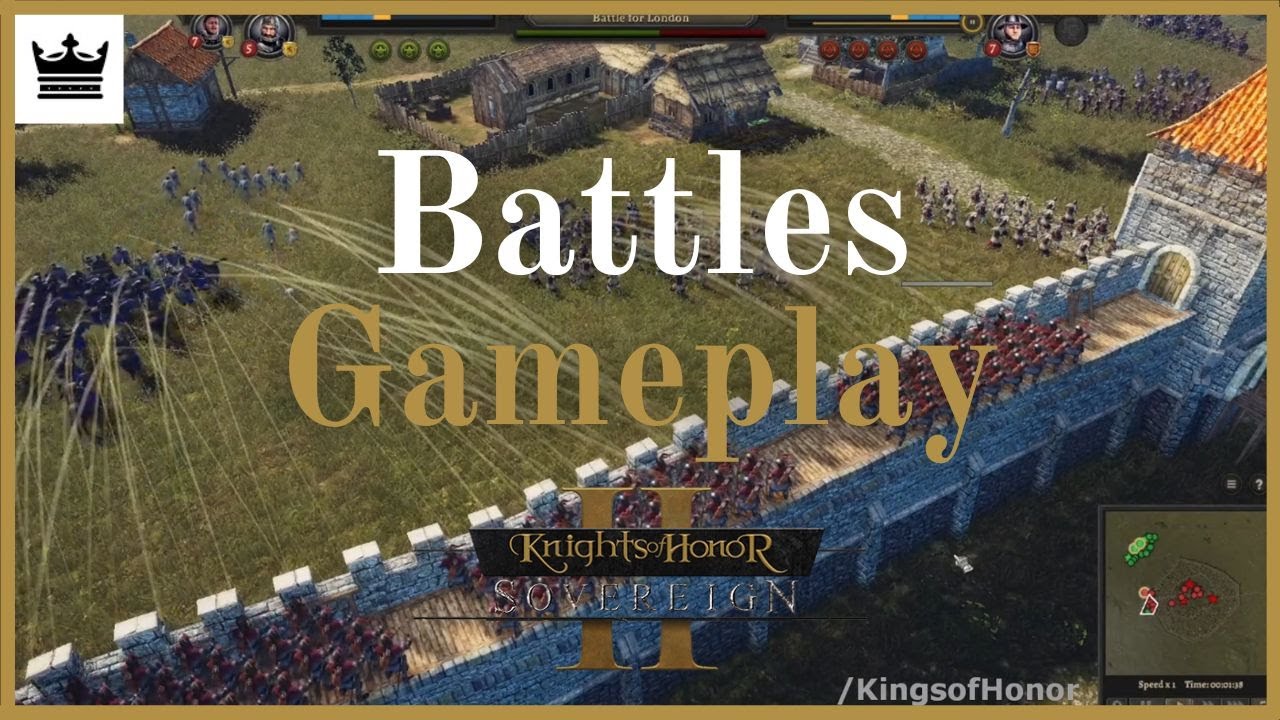 BATTLE GAMEPLAY - Knights of Honor 2 Sovereign - First Look with OST 