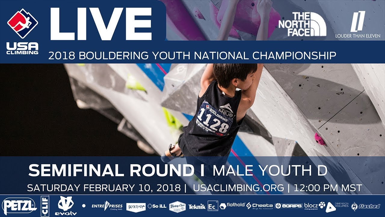 Male Youth D • SemiFinal • 2018 Youth Bouldering Nationals • 2/10/18