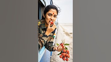 Lady soldier saved the lychee tree from drying up by watering plants #lychee #plants #tree #save #ai