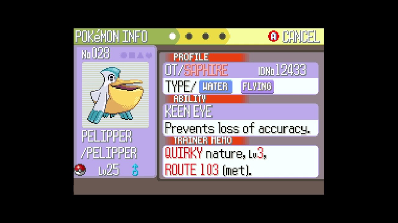 How to get Pelipper in Pokemon Sapphire