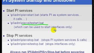 OSIsoft: PI System startup and shutdown. v3.4.375