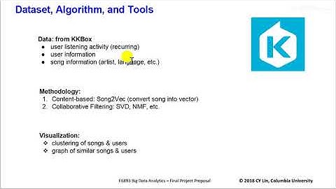 Columbia E6893 Music Recommendation based on KKBox Proposal 2018