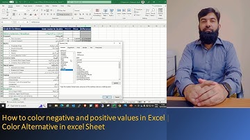 How to Color Negative and Positive values in Excel | Color Alternative in excel Sheet