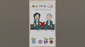 Brain Test Level 360 || Help him beat the old man.