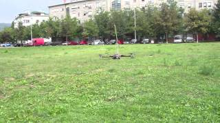 Hexacopter with one motor down - failsafe test