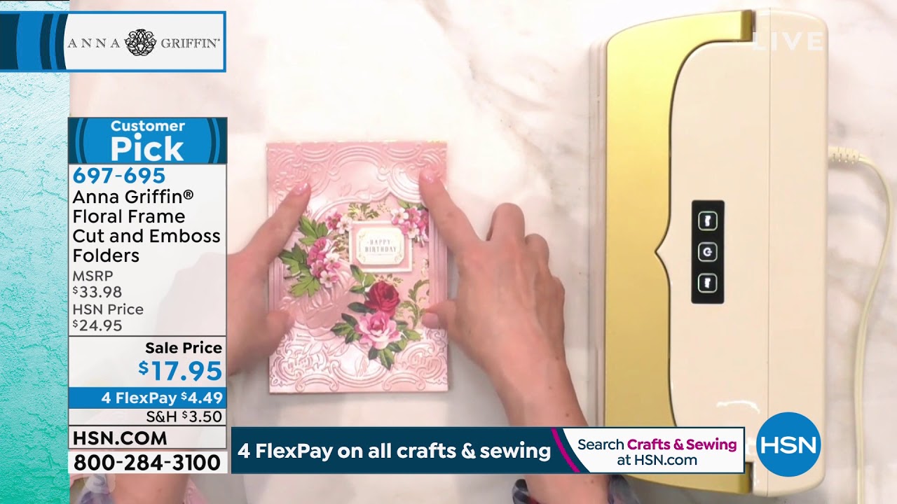 Anna Griffin Floral Frame Cut and Emboss Folders - YouTube