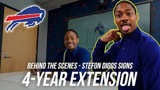Exclusive Footage Of Stefon Diggs Signing His Contract Extension With Buffalo Bills!