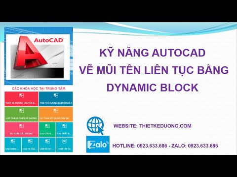 Vẽ mũi tên liên tục bằng Dynamic Block Thietkeduong.com Nâng cao CAD3
