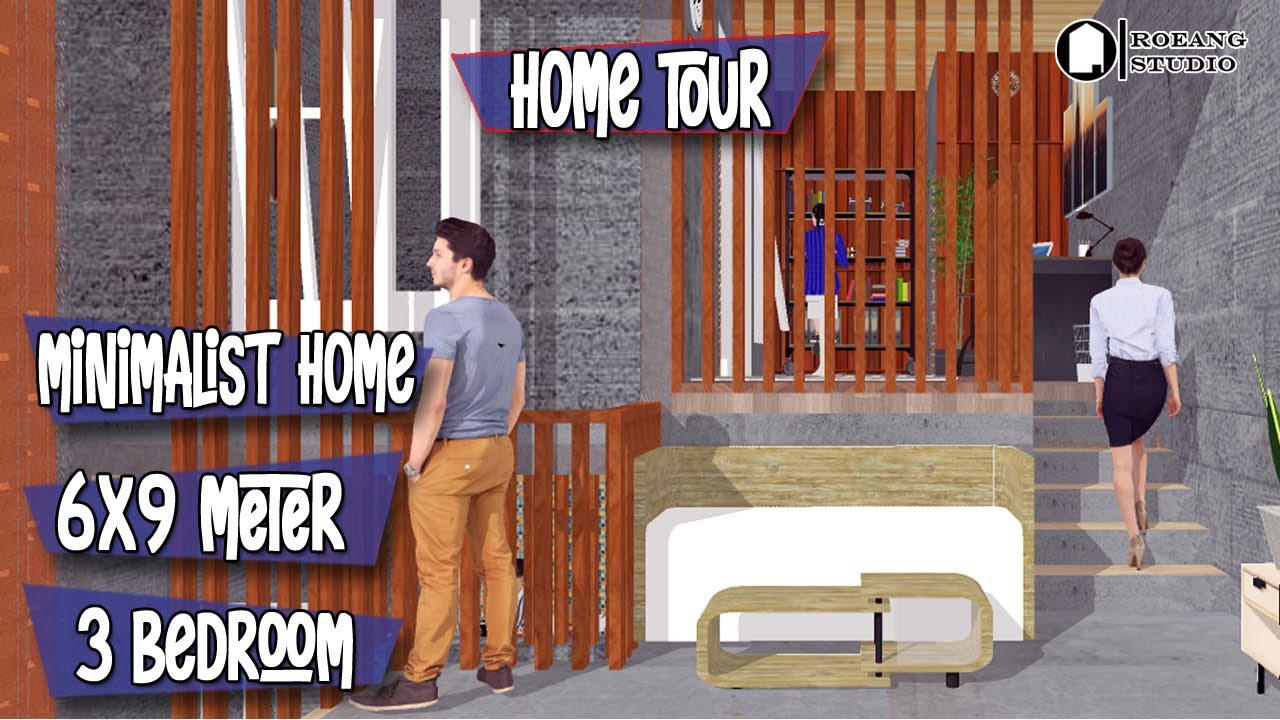  DESAIN  RUMAH  6x9 3 KAMAR HOME TOUR ROEANG STUDIO  YouTube