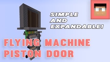 Expandable Flying Machine Piston Door (No Exposed Redstone) | Minecraft Java Edition 1.15 - 1.16+