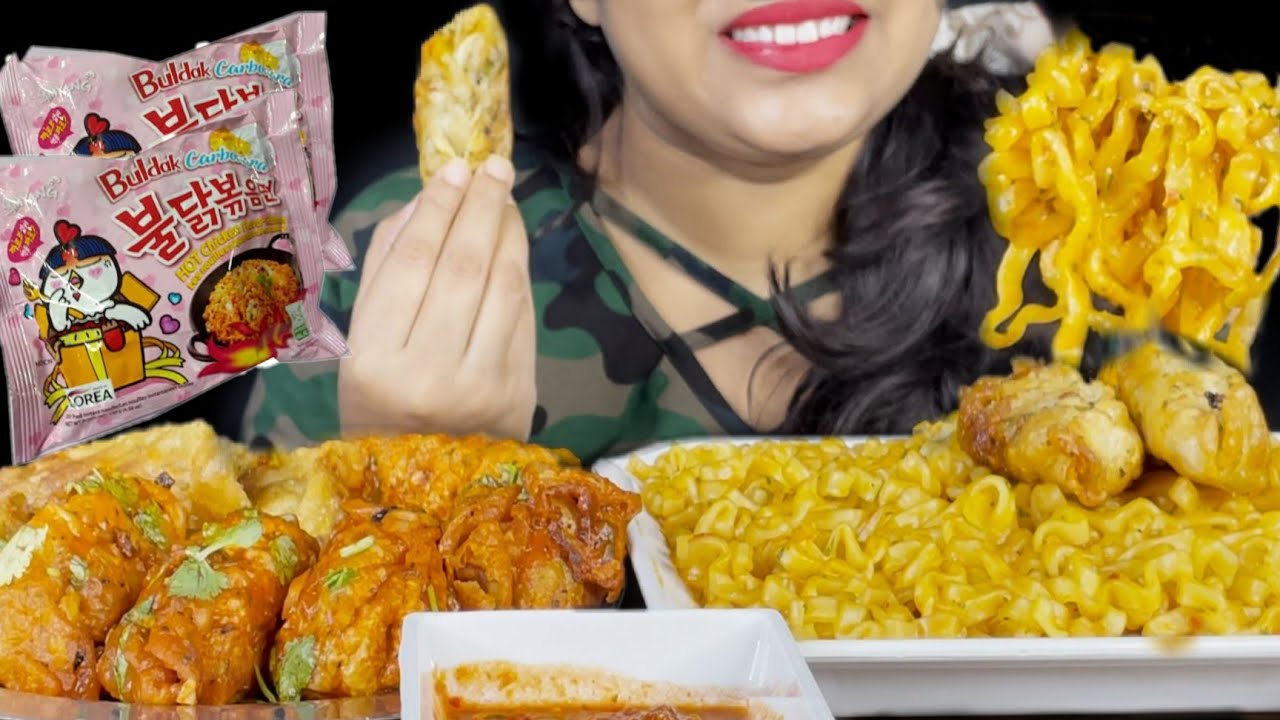 Asmr Spicy Carbonara Fire Noodles Fried Chicken Hot Sex Picture