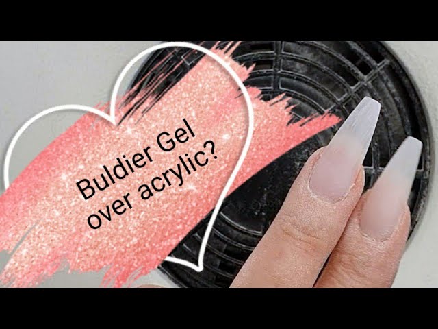 Can you apply buldier gel over acrylic? Real time acrylic rebalance with  buldier fiber gel. 