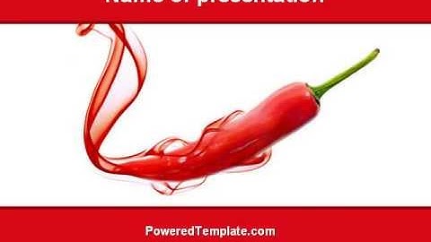 Chili Pepper PowerPoint Template by PoweredTemplate.com