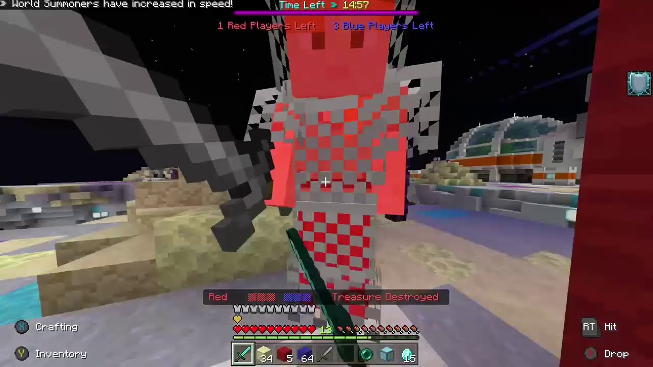 Winning in a 1v6 in Treasure Wars Mega on Hive Minigames