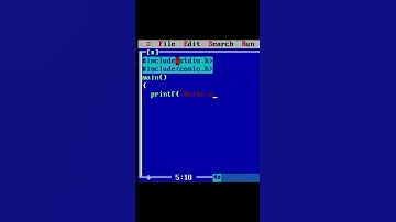 PRINT HELLO WORLD || FOR BEGINNERS || C LANGUAGE || TURBO C || #shorts #viralshorts