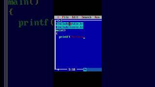 PRINT HELLO WORLD || FOR BEGINNERS || C LANGUAGE || TURBO C || #shorts #viralshorts News