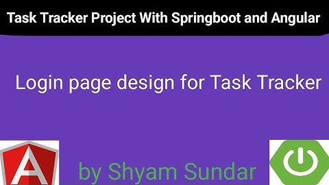 Login page design for Task Tracker || 27 || Shyam Sundar
