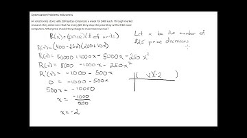 Optimization Problems revenue
