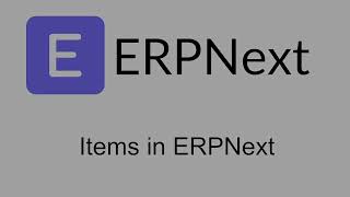 ERPNext Item V13