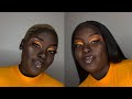 Yellow Makeup Tutorial On Dark skin| Full Glam!