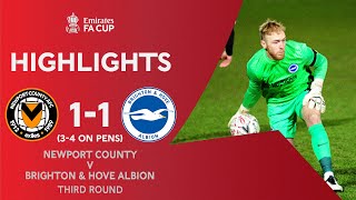 Steele Shines In Penalty Shootout | Newport 1-1 Brighton (3-4 on pens) | Emirates FA Cup 2020-21