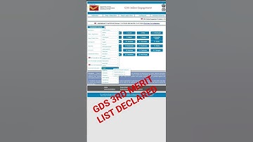 GDS 3rd Merit List Declared 😀 #2023