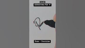 Signature for P | Poornima | SBtellME Calligraphy and Handwriting #shorts #signature #calligraphy