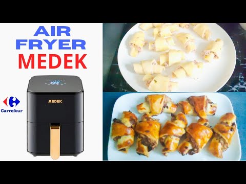 AIR FRYER MEDEK TEST CUISSON Croissants fourrés thon fromage