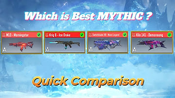Mythic KRIG 6 VS Mythic M13 VS Mythic Kilo 141 VS Switchblade x9: Which is Best Mythic Ever? CODM