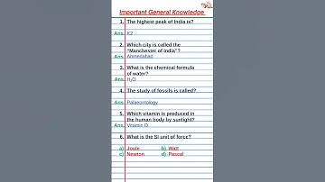What is the SI unit of force? | Important Gk questions | #gk #gkquiz #generalknowledge