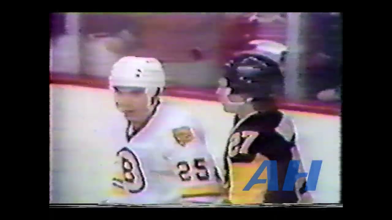 NHL Apr. 14, 1980 Boston Bruins v Pittsburgh Penguins (R) Al Secord v Kim Clackson