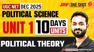 UGC NET Political Science Classes | Political Theory Unit 1 Complete Revision | Pradyumn Sir