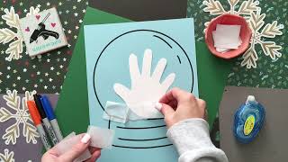 Handprint Snowman Snow Globe Keepsake