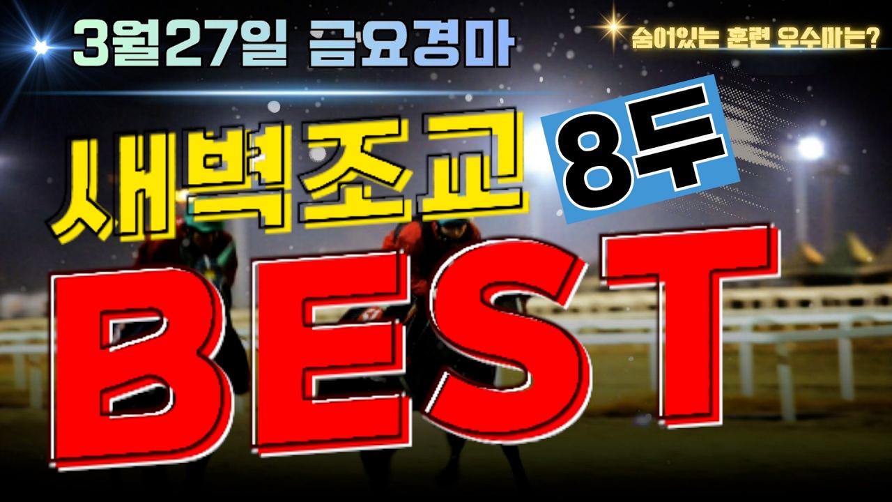 [굽소리경마] 어려운 부산경마!! 해법은? 3월4주차 준비잘된  훈련우수마 8두!!#새벽조교#부산경마#조교우수마#굽소리경마
