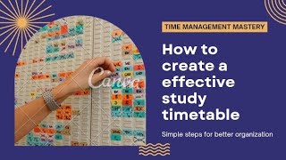 How to create a study time table...#study #timetable #timemanagement #motivation #viralvideo #topper