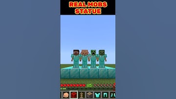 Building Real Mobs Statue in Minecraft #shorts #minecraft #statue #ksgaming #gaming