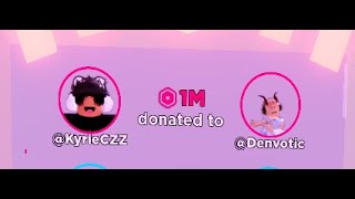 Donating 2 MILLION ROBUX | ROBLOX Pls Donate