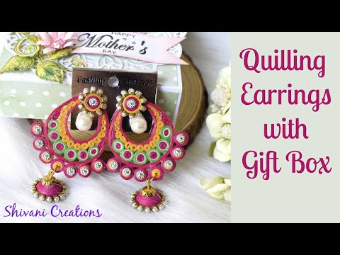 DIYJhumka Quilling jhumka making without mouldhow to make simple  jhumkaRed color jhumkas  YouTube