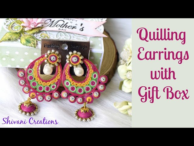 Dual Small Marquee Quilling Earrings