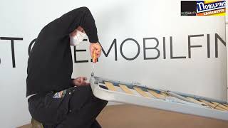 Vidéo: Canapé lit de forme 80x190 avec lit extractible et relevable