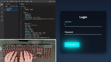 ASMR Programming - Login Form with Floating Placeholder and Light Button using Html CSS - No Talking