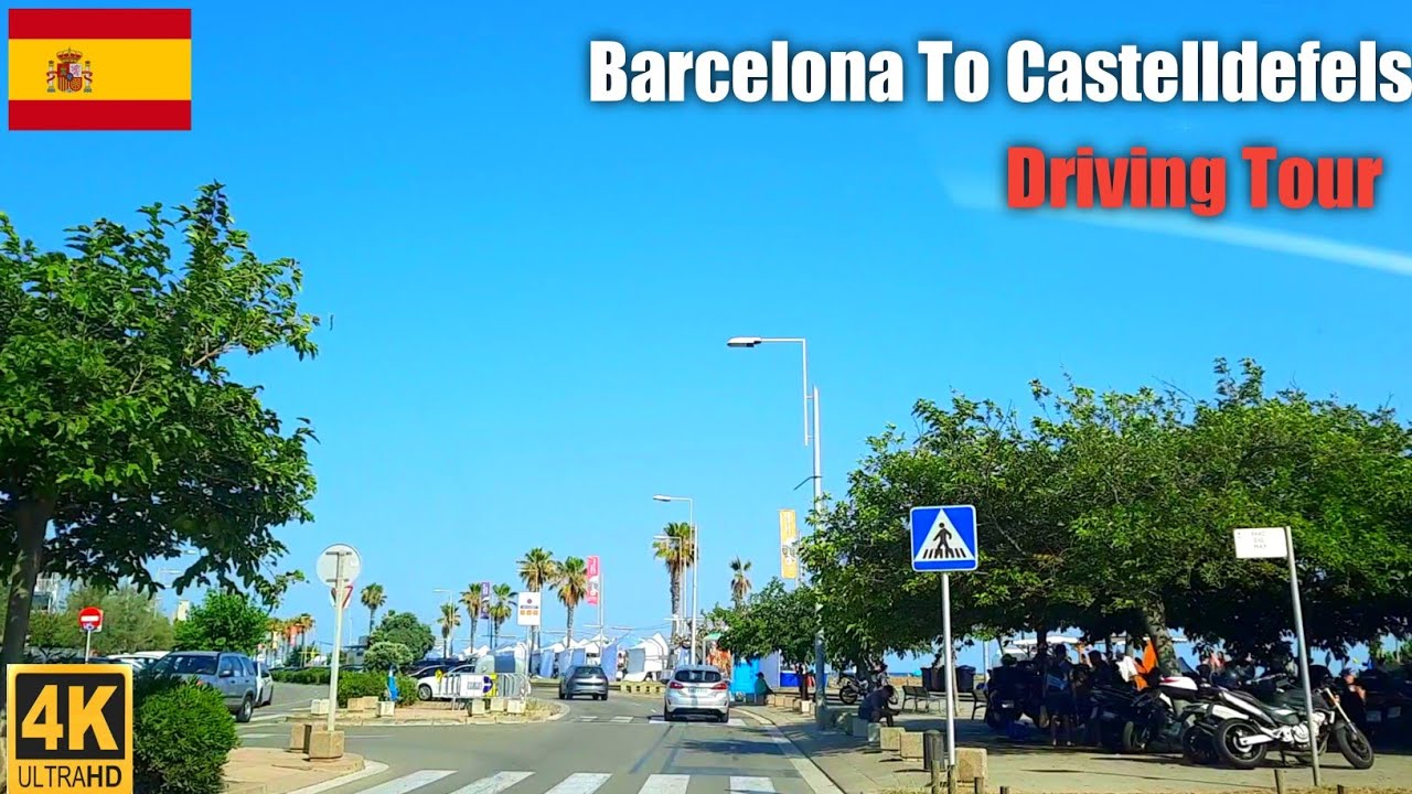 Driving Tour 🇪🇦 || Barcelona a Castelldefels - Viaje Largo - Recorrido En Coche