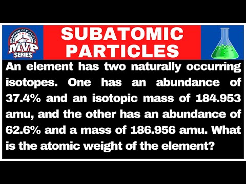 What is the atomic weight of an element that has two isotopes?