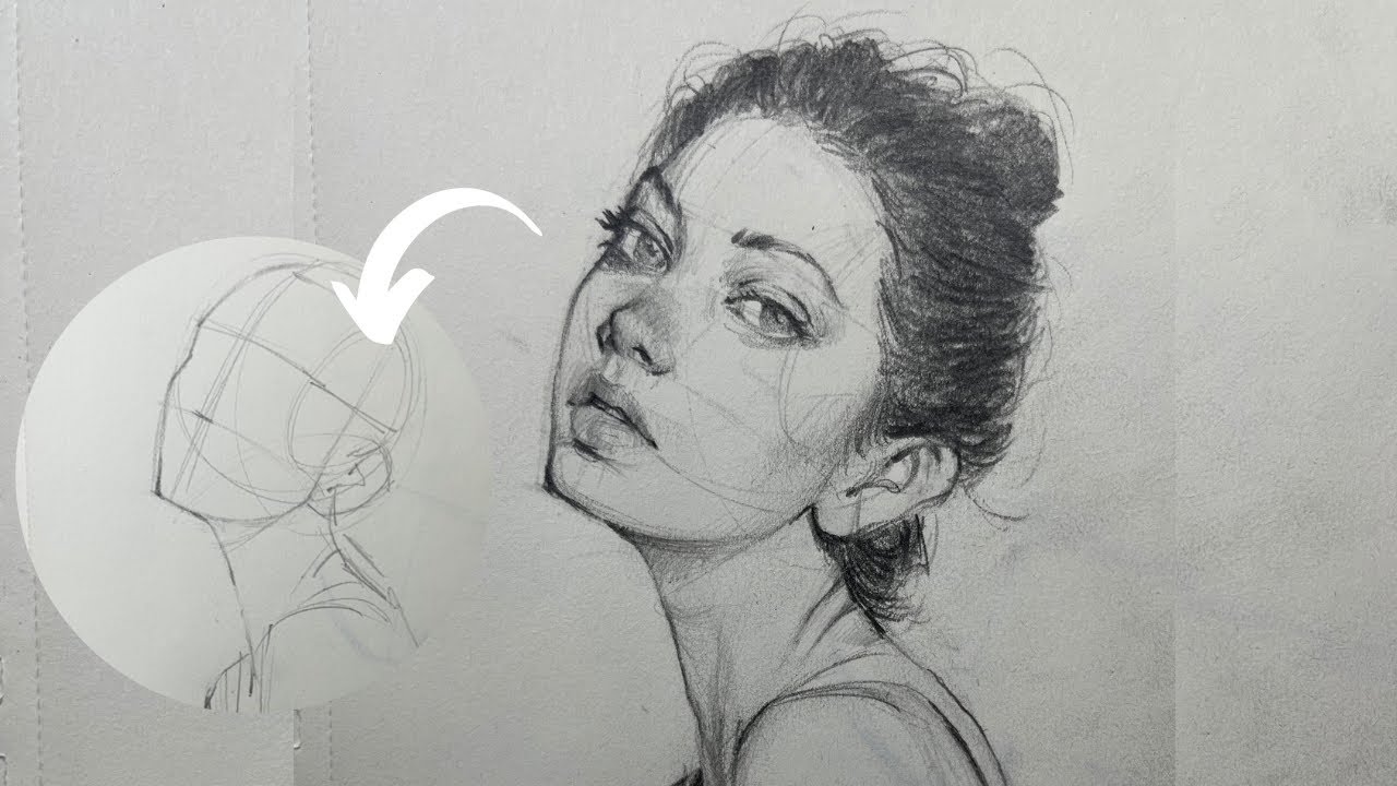 How to draw a portrait using the loomis method - YouTube