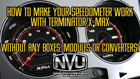 HOW TO MAKE YOUR SPEEDOMETER WORK USING HOLLEY TERMINATOR X-MAX