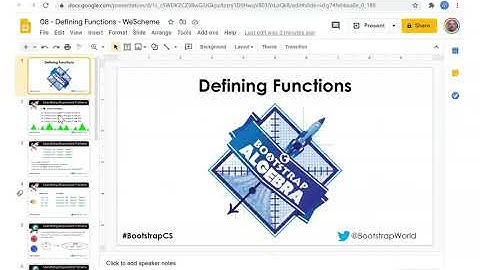 Bootstrap Algebra Prep Fall 2020 - 08 Defining Functions