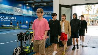 10 Minutes Ago! Taehyung and BTS Members Spotted Playing Pickleball in California