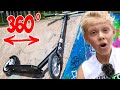 Как Сделать 360 ? Трюки в Скейтр Парке на Самокате для Взрослых !