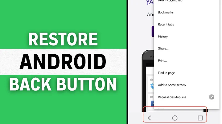 How To Bring Back The Android Back Button [Back Button Missing]